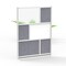 Luxor Workflow Modular Wall Room Divider System - Silver Frame - 53" x 70" Starter Wall with Whiteboard MW-5370-FWCG - alternate 3